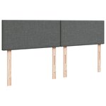 vidaXL Sommier à lattes de lit avec matelas Gris foncé 180x200cm Tissu