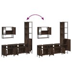vidaXL Ensemble de meubles de salle de bain 4 Pièces Chêne marron