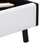 vidaXL Cadre de lit avec LED Blanc Similicuir 180 x 200 cm