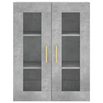 vidaXL Buffet haut Gris béton 69 5x34x180 cm Bois d'ingénierie