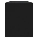 vidaXL Meuble TV Noir 130x35x50 cm Bois d'ingénierie