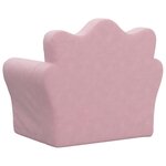 vidaXL Canapé pour enfants rose peluche douce