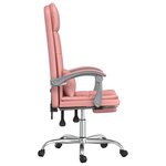 Fauteuil de massage inclinable de bureau informatique étude Rose similicuir rose 02_0025392