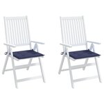 vidaXL Coussins de palette lot de 2 bleu marine 40x40x3 cm