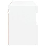 vidaXL Meuble TV mural avec lumières LED blanc 60x30x40 cm