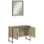 vidaXL Ensemble d'armoires de salle de bain 2 Pièces chêne sonoma