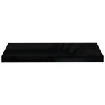 vidaXL Étagère murale flottante 4 Pièces Noir brillant 60x23 5x3 8 cm MDF