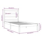 vidaXL Cadre de lit sans matelas 90x200 cm bois de pin massif