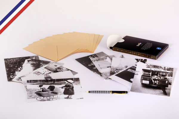 Lot de 10 cartes simples douce france créées et imprimées en france avec 10 enveloppes
