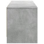 vidaXL Meuble TV avec LED gris béton 165x34x40 cm bois d'ingénierie