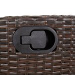 vidaXL Ensemble à manger de jardin et coussins 9 Pièces marron poly rotin
