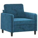 vidaXL Fauteuil Bleu 60 cm Velours