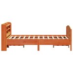 vidaXL Cadre de lit sans matelas cire marron 120x190cm bois pin massif