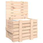 vidaXL Boîte de rangement 58x40 5x42 cm Bois massif de pin