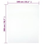 vidaXL Drap-housse Jersey Blanc 140x200 cm Coton