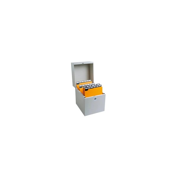 Boîte À Fiches Metalib - Classement De 500 Fiches Verticales - 200x125mm - Gris - Exacompta