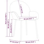 vidaXL Chaises à manger lot de 2 Rose Velours