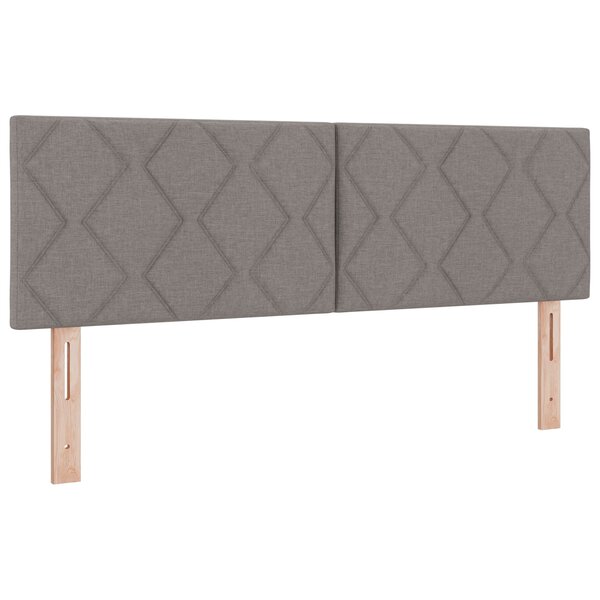 Tête de lit LED vidaXL design blocs en diamant taupe 160 cm tissu