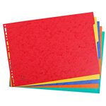 Intercalaires Carte Lustrée 400g 5 Positions - A3 - Couleurs Assorties - X 20 - Exacompta