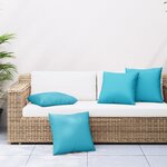 vidaXL Coussins Scatter 4 Pièces Turquoise 40x40 cm Tissu