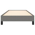 vidaXL Cadre de lit Gris foncé 90x190 cm Tissu