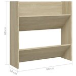 vidaXL Armoire à chaussures murale Chêne Sonoma 60x18x60 cm Aggloméré