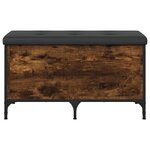 vidaXL Banc de rangement chêne fumé 82x42x45 cm Bois d'ingénierie