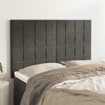 vidaXL Têtes de lit 4 Pièces Gris foncé 72x5x78/88 cm Velours