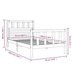 vidaXL Cadre de lit sans matelas bois massif