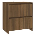 vidaXL Buffets 2 Pièces Chêne marron 70x41x75 cm Bois d'ingénierie