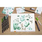 Set Water Coloring aquarelle Greenery 5 feutres + Kit TOMBOW