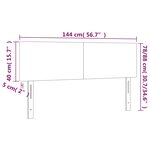 vidaXL Tête de lit à LED Noir 144x5x78/88 cm Velours
