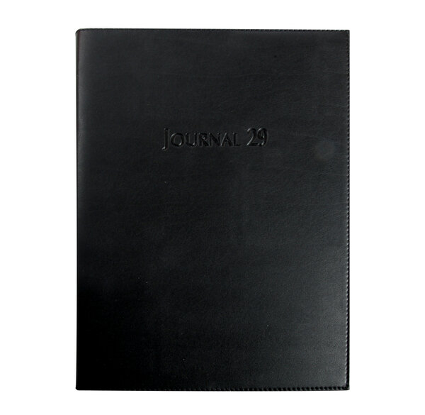 Agenda Journalier Journal 29/1 Barbara piqûre sellier répertoire 297x210 mm Noir EXACOMPTA