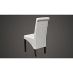 vidaXL Chaises à manger lot de 4 blanc similicuir