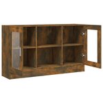 vidaXL Armoire à vitrine Chêne fumé 120x30 5x70 cm Bois d'ingénierie