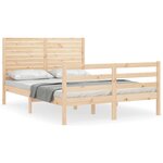 vidaXL Cadre de lit sans matelas 140x200 cm bois massif