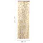 vidaXL Moustiquaire Beige 56x200 cm Chenille