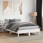 vidaXL Cadre de lit sans matelas blanc 140x190 cm bois de pin massif
