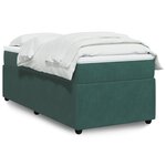 vidaXL Sommier à lattes de lit et matelas Vert foncé 80x200 cm Velours