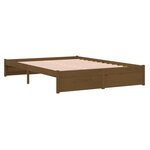 vidaXL Cadre de lit sans matelas marron miel bois massif 150x200 cm