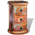vidaXL Armoire avec 3 tiroirs Bois de récupération massif
