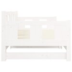 vidaXL Lit coulissant Blanc Bois de pin solide 2x(80x200) cm