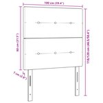 VidaXL Lumière de Tête LED Gris Clair 100 cm Tissu