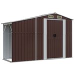 vidaXL Abri de jardin marron 277x279x179 cm acier galvanisé