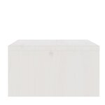 vidaXL Support de moniteur Blanc 100x27x15 cm Bois de pin solide