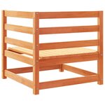 vidaXL Salon de jardin 3 Pièces cire marron bois de pin massif
