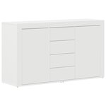 vidaXL Buffet Blanc Blanc Bois 120 x 36 x 69 cm Rangement Buffet Blanc