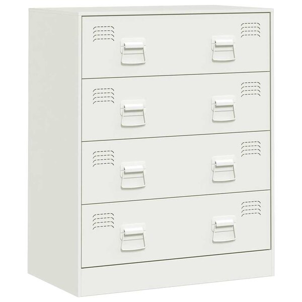 vidaXL Buffet blanc 67x39x83 cm acier