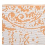 vidaXL Tapis d'extérieur orange et blanc 80x250 cm PP