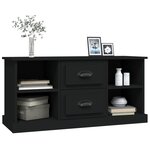 vidaXL Meuble TV noir 99 5x35 5x48 cm bois d'ingénierie